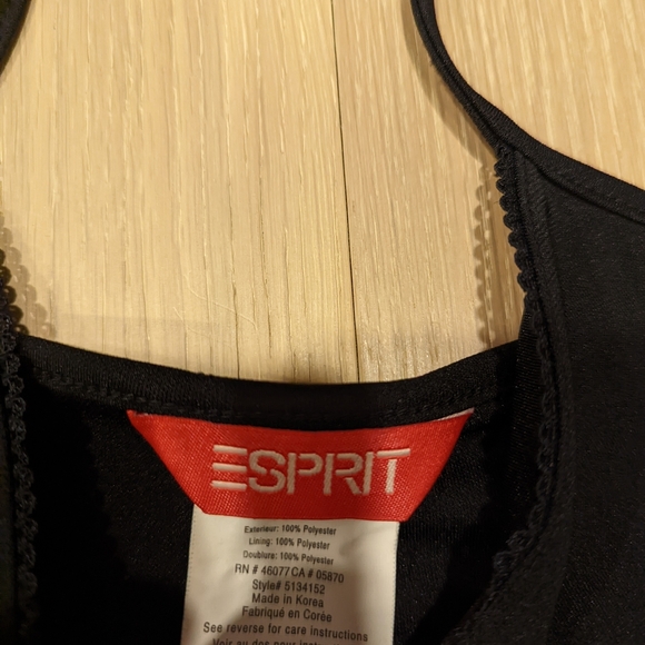 Y2K Esprit Elegant Black Spaghetti Strap Dress - Picture 4 of 8